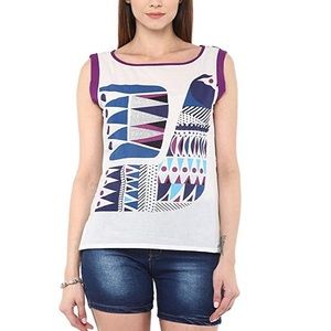 Casual short Tunic straight print top